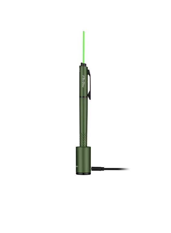 Olight O'Pen Glow Rechargeable Penlight (OD Green), 120 Lumens LED Flashlight, 110mAh USB-C Portable Light, Small EDC Pen Flashlight for Outdoors, Home, Office - Image 1