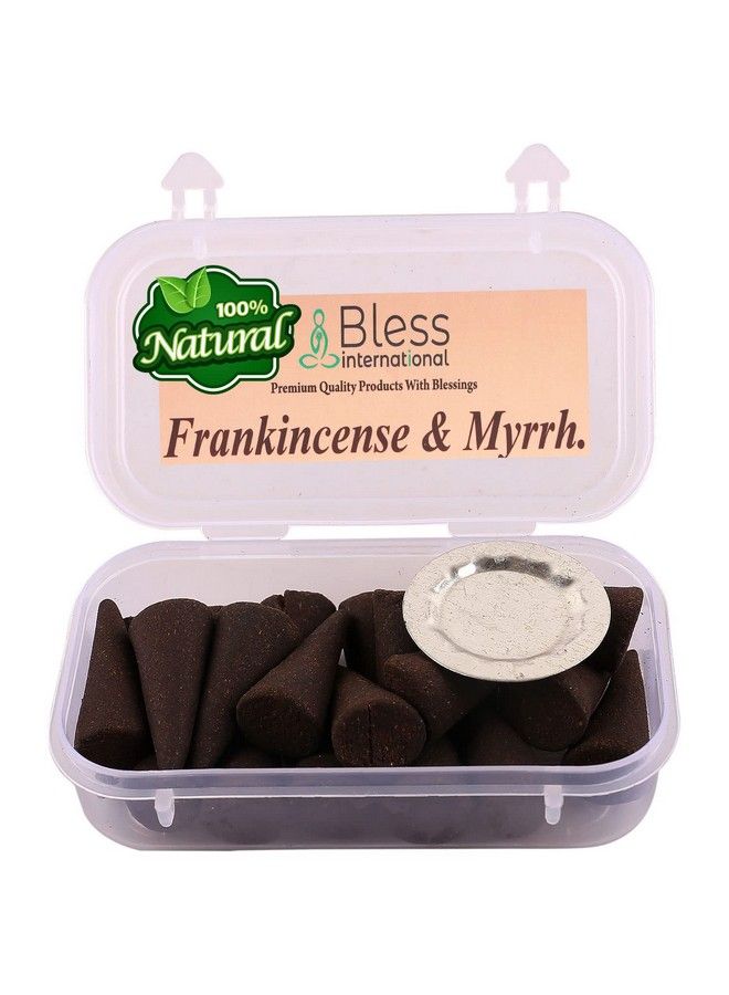 Bless International Frankincenseandmyrrh 100%Naturalincensecones Handmadehanddipped Organicchemicalsfree Forpurificationrelaxationpositivityyogameditation Thebestscents (10 Count) - Image 2
