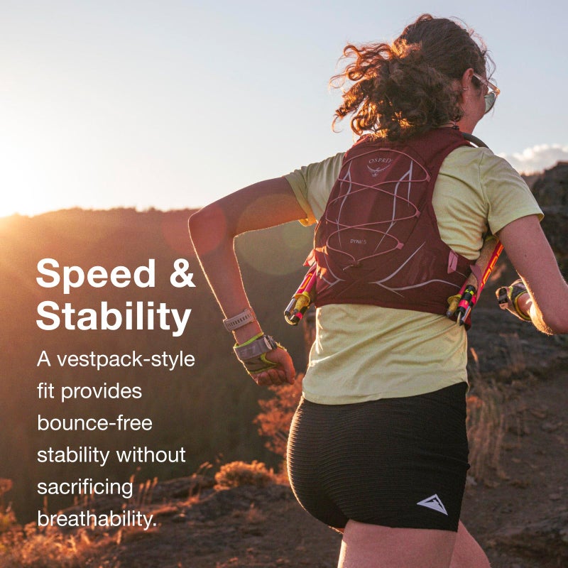 Osprey Dyna 1.5L Women's Running Hydration Vest with Hydraulics Reservoir, Kakio Pink, Large - Image 3