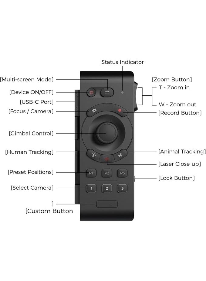 OBSBOT Tail Series Smart Remote Controller, PTZ Control via Gimbal Button or Wrist Movements, Bluetooth Wirelessly Connect up to 3 OBSBOT Tail 2/Air and Control Over Tail Air/Tail 2 Various Features. - Image 2
