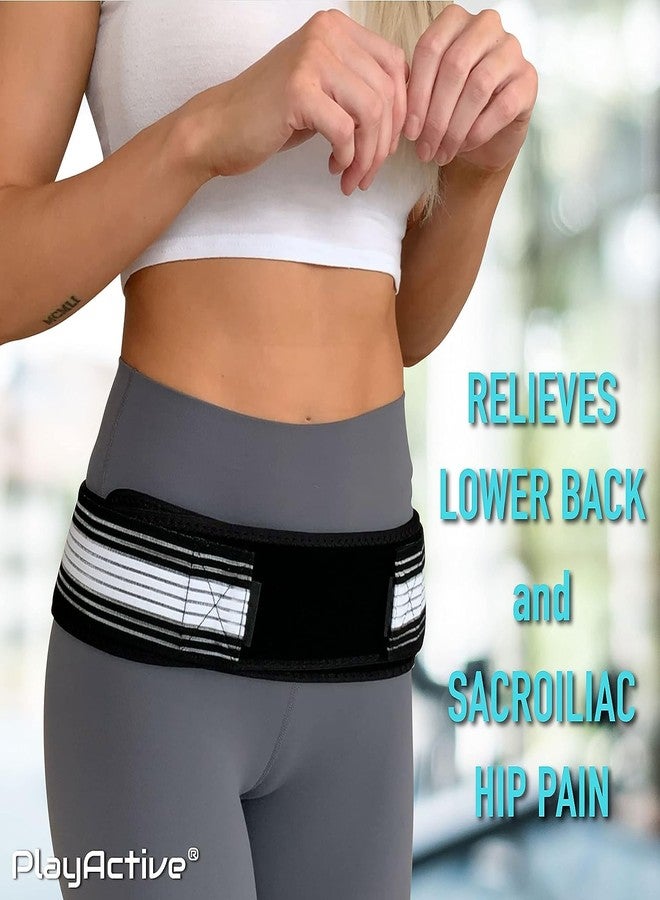 PlayActive Nylon Sacroiliac Si Joint Hip Belt-Lower Back Support Brace For Men And Women-Hip Braces For Hip Pain-Pelvic Support Belt-Trochanter Belt-Sciatica Pelvis Lumbar Pain Relief(Xl/Xxl) - Image 2