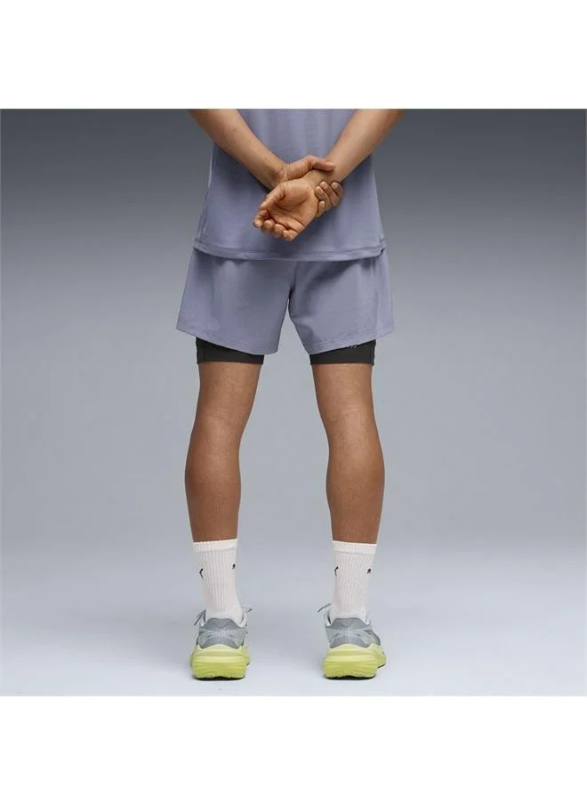 Puma Gray Sky Dreamrun 2-in-1 dryCELL Running 5" Shorts Men for Men | Best Price UAE