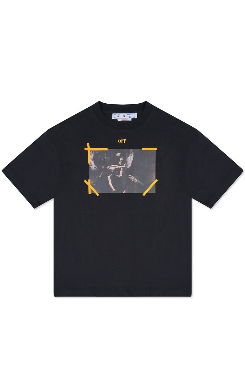 OFF-WHITE Diag Arrow Carav Mercy Skate Tee Black - Image 1