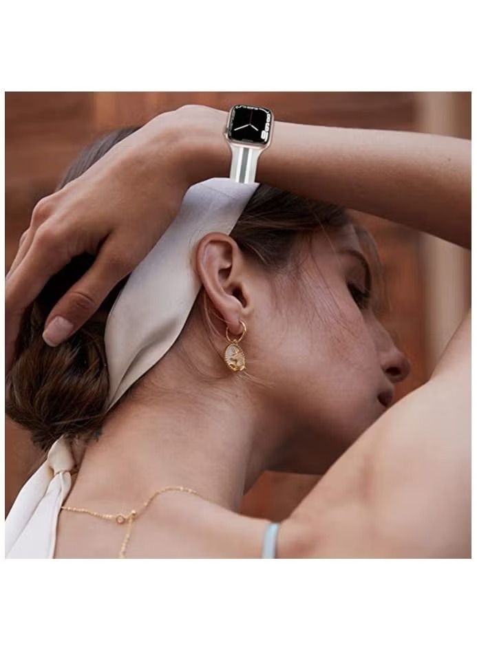 Zaboon Sport Silicone Watch Band Strap for Apple Watch Ultra 41mm/40mm/38mm Triple Colours Compatible with iWatch Series 8/7/SE/6/5/4/3/2/1 - Image 2