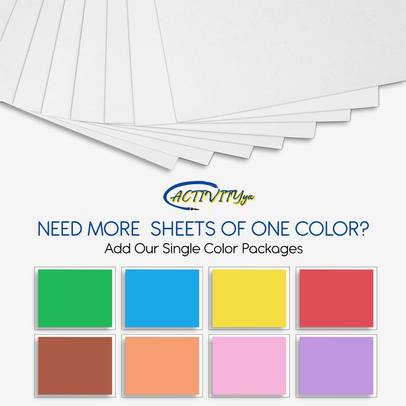 ACTIVITYYA White EVA Foam Sheets, 6 x 9 Inch, 2mm Thick â€“ Foam Paper for DIY Arts and Crafts, School Projects, and More â€“ 8 Pack - Image 3