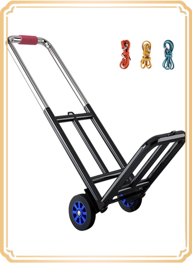 APEX Folding Hand Truck , Moving Hand Truck with Wear-resistant Silent Wheel, Heavy Folding Hand Truck, Truck Cart with Retractable Handle and Toughened Steel Pipe, for Factory Warehouse, Moving Storage and More  - Image 1