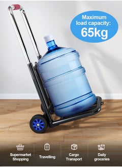 APEX Folding Hand Truck , Moving Hand Truck with Wear-resistant Silent Wheel, Heavy Folding Hand Truck, Truck Cart with Retractable Handle and Toughened Steel Pipe, for Factory Warehouse, Moving Storage and More  - Image 2