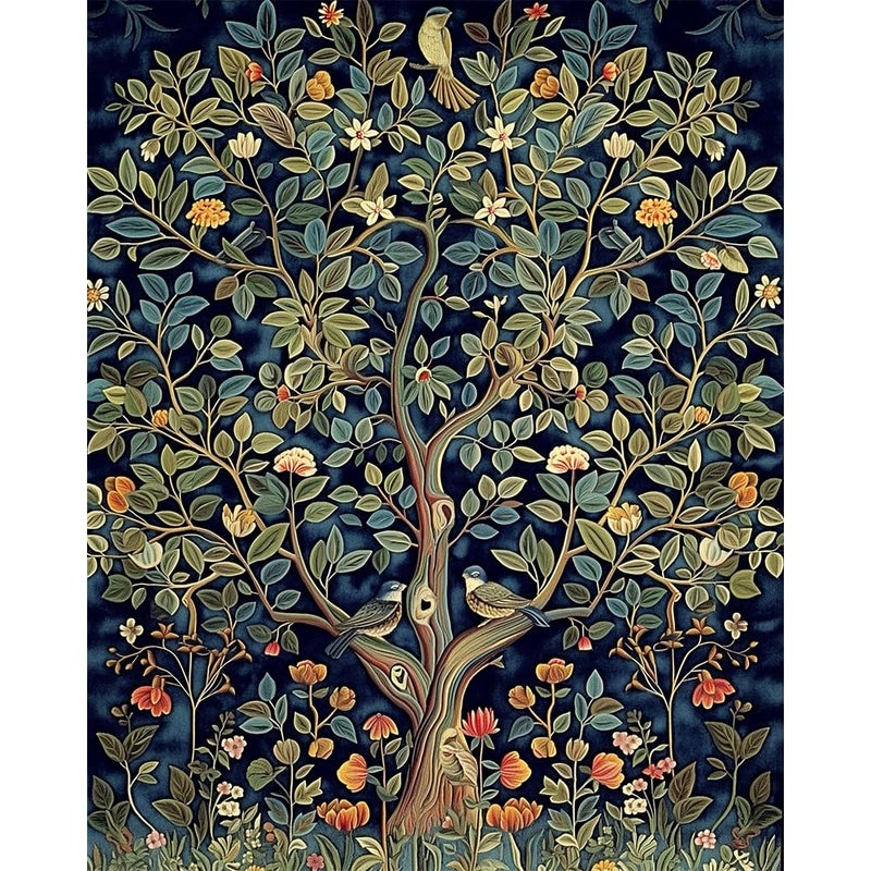 Natuyalo Paint By Numbers Kit For Adults  Paint By Numbers For Beginner Tree  Paint By Number For Adults  Plant Diy Paint By Number For Gift Home Wall Decor 16X20 Inch - Image 1