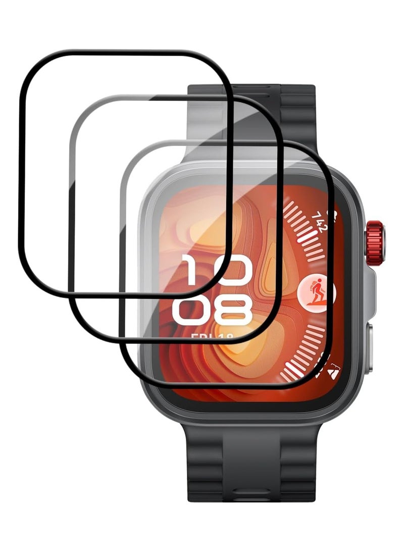 HablTech 3 Pcs Screen Protector for HUAWEI Watch Fit 4 Pro, Curved Full Coverage Anti-Scratch Clear Soft Film  - Image 1