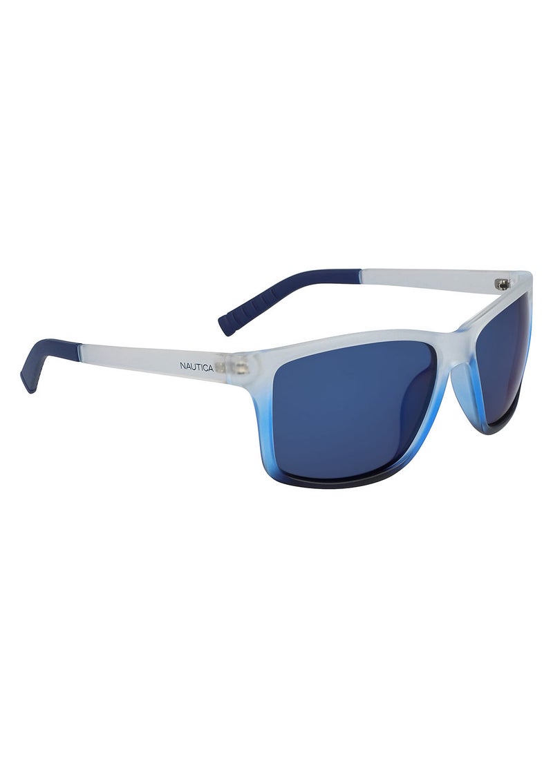 NAUTICA حافة كاملة محقونة مستطيلة NAUTICA SUN N3644SP 6217 (471) لون كحلي متدرج  - Image 3