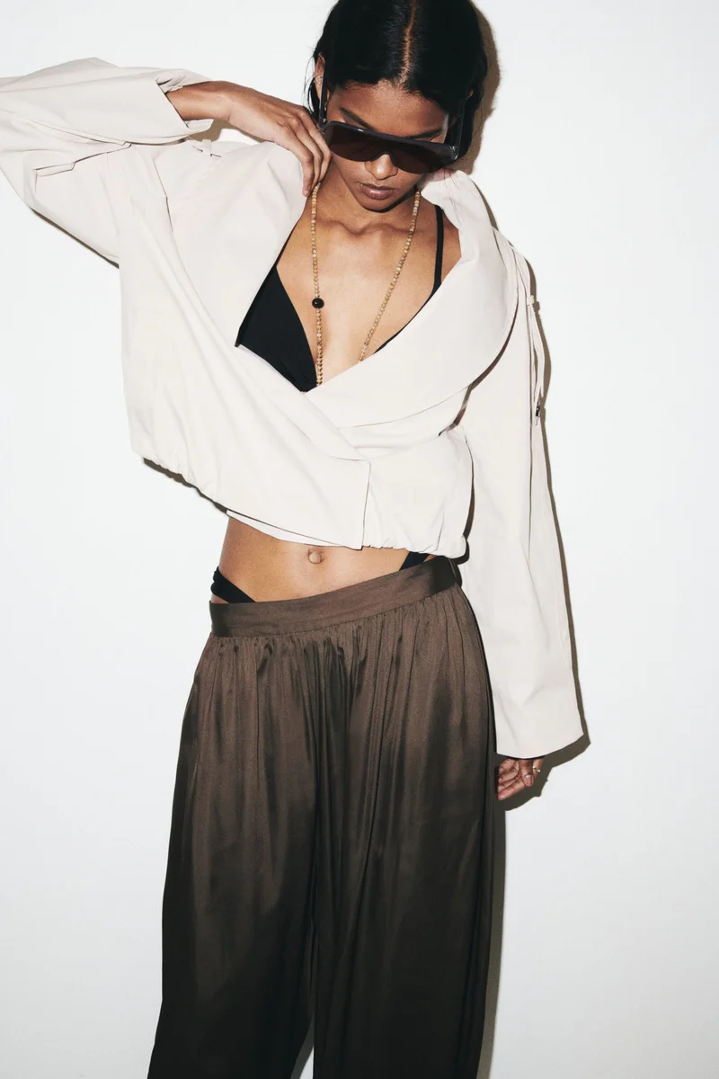 H&M  Shawl-collared twill jacket for Women | Best Price UAE
