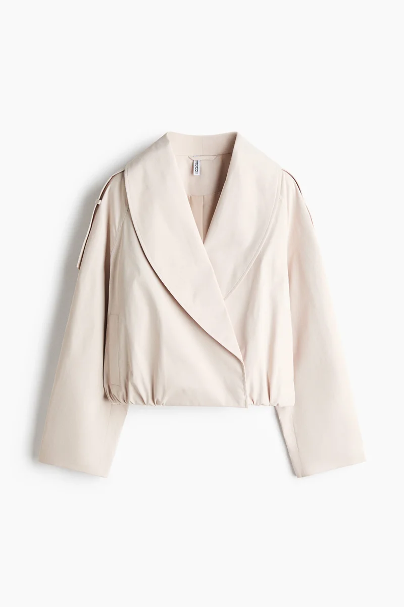 H&M  Shawl-collared twill jacket for Women | Best Price UAE