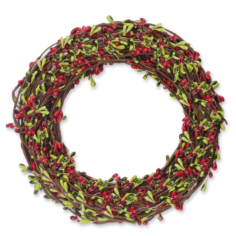 WILLBOND 64 Feet Ply Pip Berry Garland for Christmas Winter Indoor Outdoor Decor Head Wreaths Wedding Crowns Dark RedGreen 30 Packs - Image 2