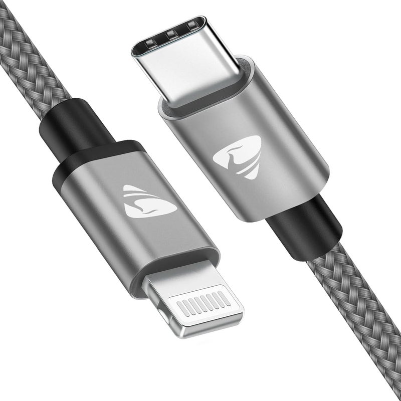 اييونوس كابل USB C قصير إلى Lightning من ، طوله 1 متر، كابل شحن للآيفون معتمد من MFi، من نوع C، يدعم الشحن السريع، متوافق مع آيفون 11، 12، 13، 14 Pro Max، X، XS، XR، 8 Plus، وأيباد. - Image 1