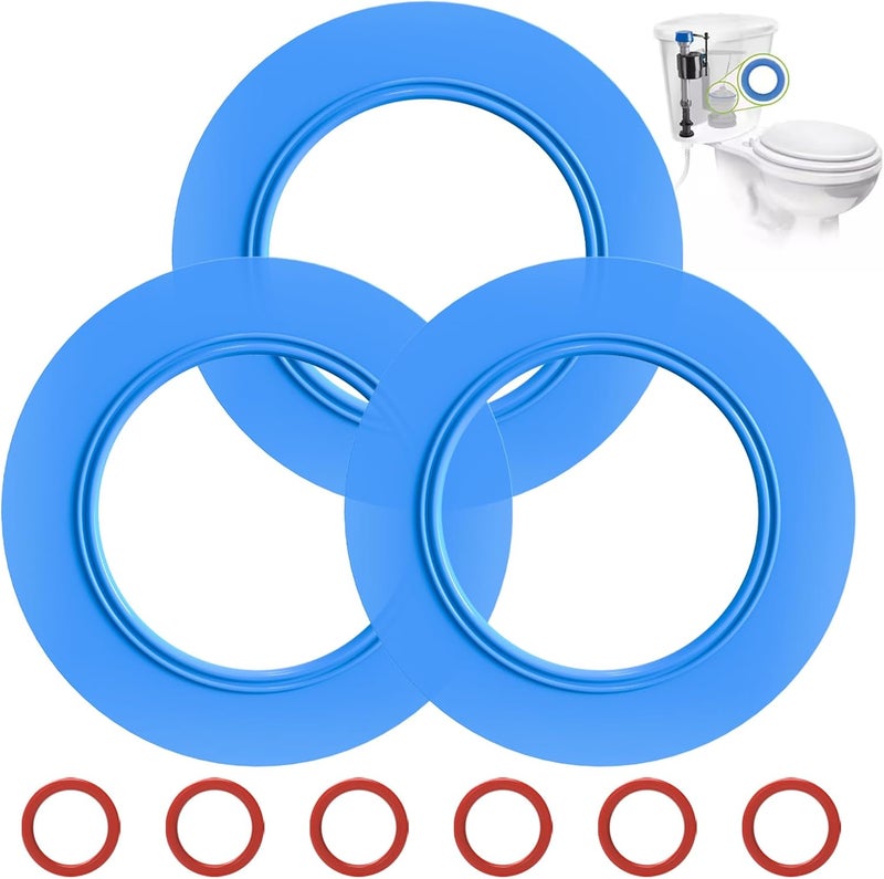 Ullnosoo Flush Valve Seal for American Standard and Eljer Toilet, 3 Pack Toilet Parts for 7301111-0070A Upgraded Silicone Material Flush Valve Replacement Kit Gasket Ring for Champion 4 and Eljer Titan 4 - Image 1