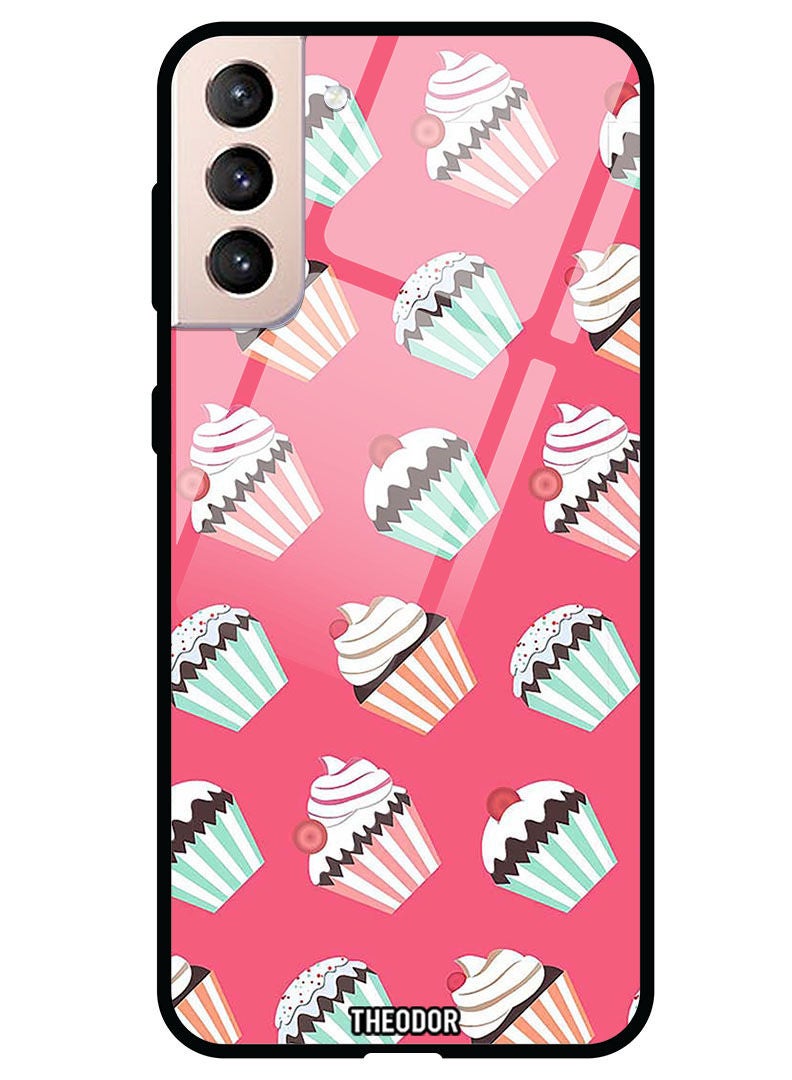 Theodor Protective Tempered Glass Case Cover Samsung Galaxy S21  Ice Cream Con - Image 1