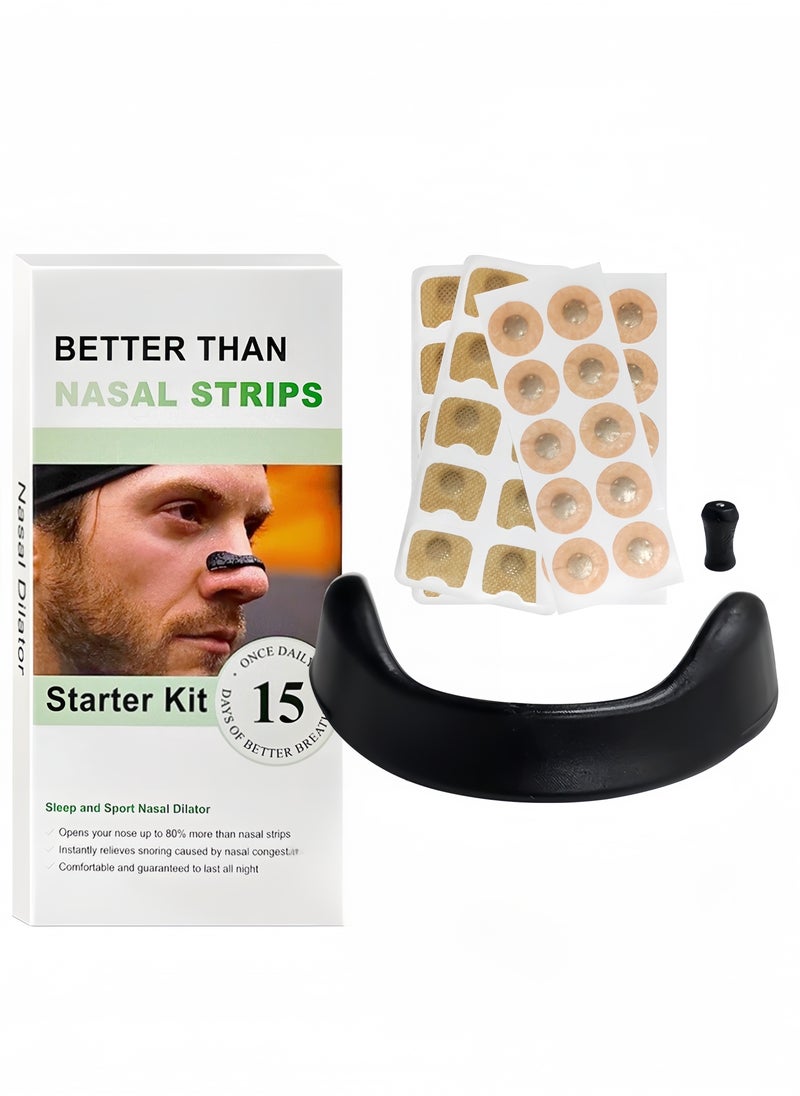 Nasal Strip Starter Kit (15 Black Strips) – Maximize Oxygen Intake, Reduce Snoring & Enhance Sleep - pzsku/Z9C26E441ADC38E9B485AZ/45/_/1740451921/92763e27-f2e2-4f90-bbeb-a85eeab6d870