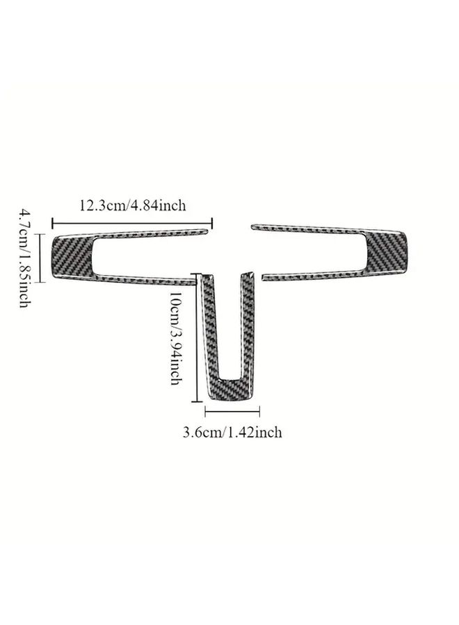 Ford 2009 2013 Mustang Carbon Fiber Steering Wheel Button Frame Decal Trim - Image 4