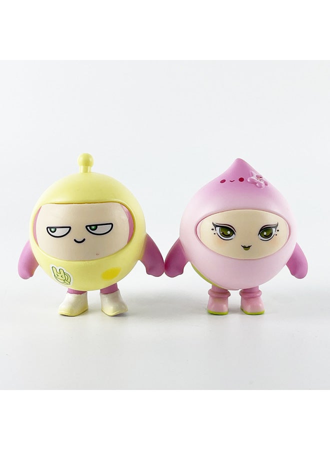 6 Egg Guy Party Decoration Keychain Pendant Cute Doll Cartoon Model Wholesale-Color:Colorful Small Size Egg (bag)
