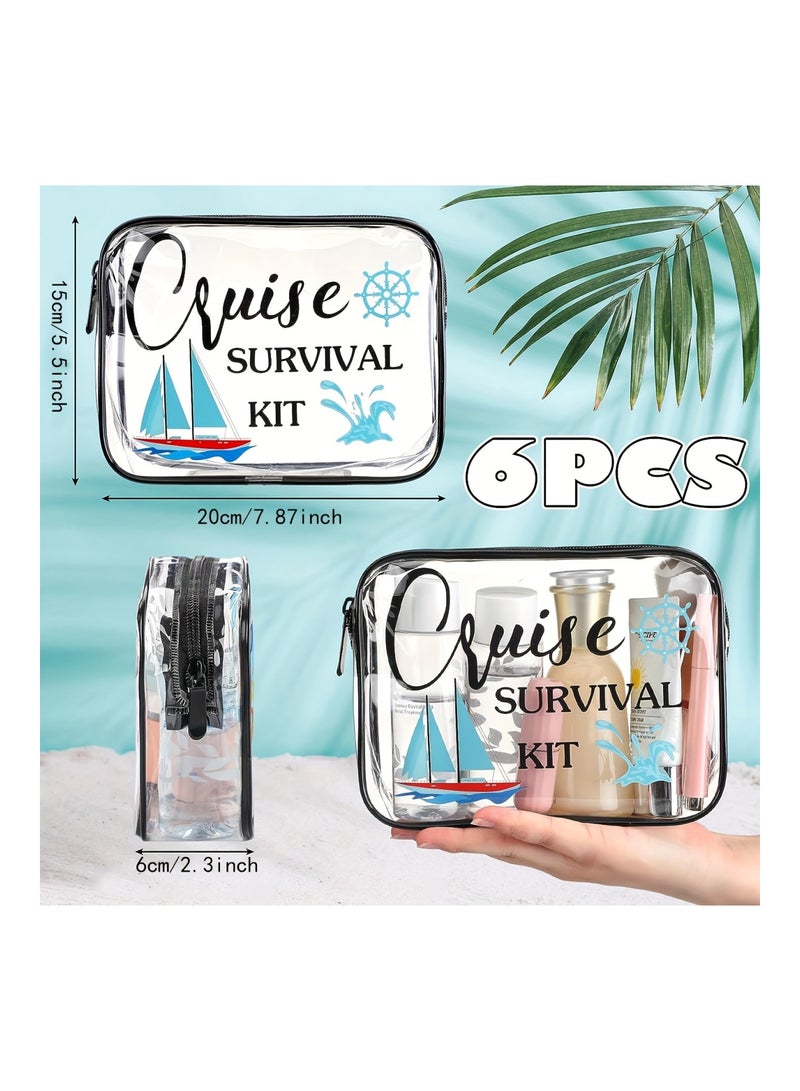 Survival Cosmetic Bag For Women Girl PVC Clear Toiletry Bag Waterproof Makeup Travel Bag - Image 3