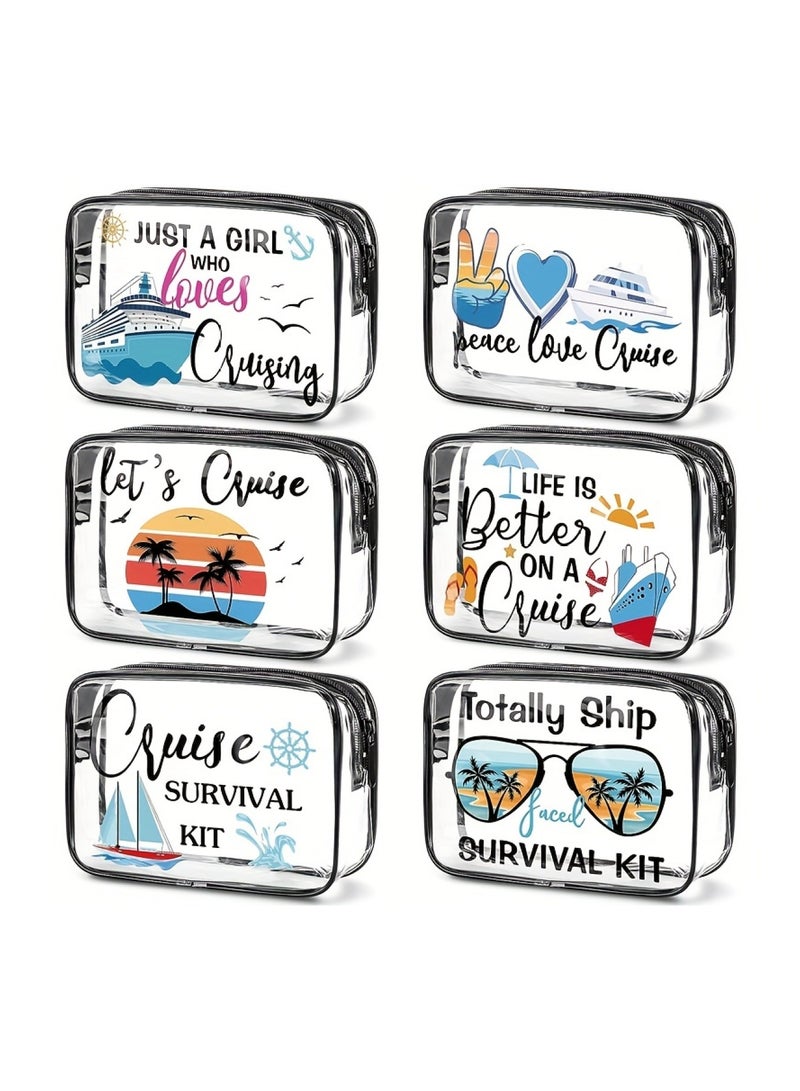 Survival Cosmetic Bag For Women Girl PVC Clear Toiletry Bag Waterproof Makeup Travel Bag - Image 2