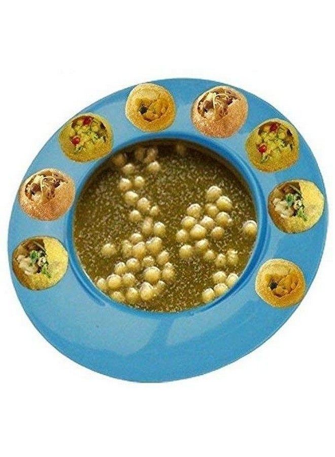 Inditradition Panipuri Gol-Gappe Serving Plates, Food-Grade Plastic Plates (Pack Of 4, Assorted Color) - Image 5