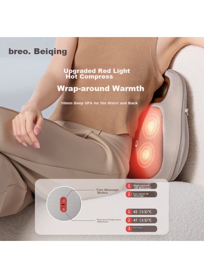 Breo Back Lite Massage Pad Back Massager Shoulder Leg Back Cervical Spine Massage Device Kneading Heating Pad, Birthday And Holiday Gift For Parents, Boyfriend, Girlfriend - Image 3