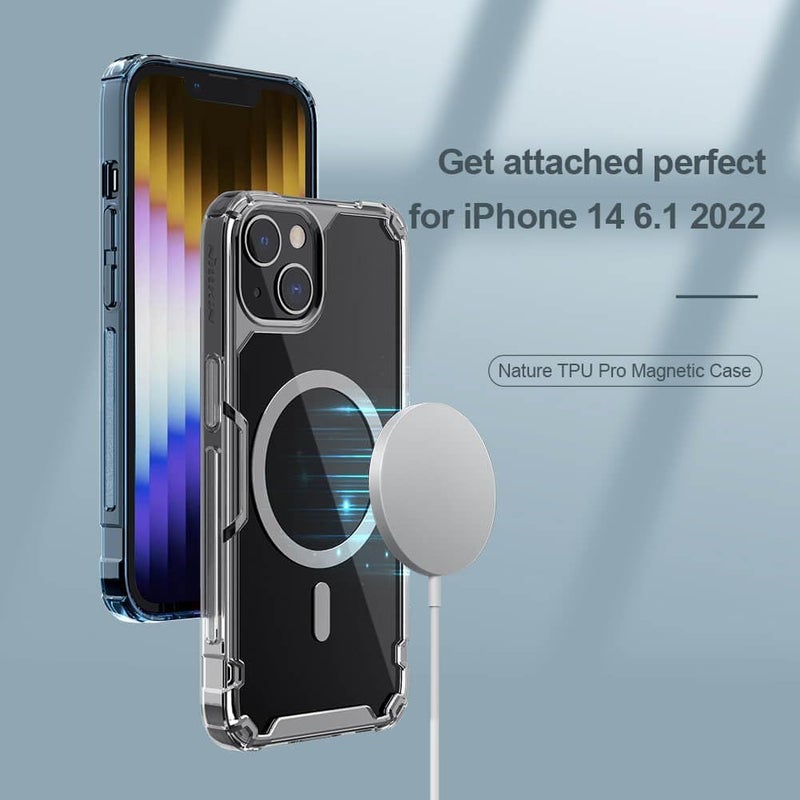 Nillkin Nature Tpu Pro Magnetic Series Cover Case Designed For Apple Iphone 14/13 White - Image 1