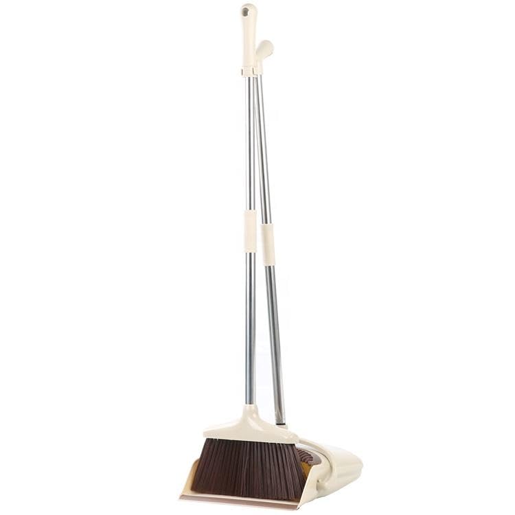 Mammoth 3 Colors dust pan Combo Long Handle Lobby Brooms dustpans Set for Home Office - Image 1