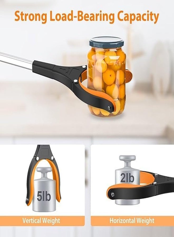 TONSYL Grabber Reacher Tool 33" with Strong Grip Magnetic, Trash Picker Grabber 360° Rotating Anti-Slip Jaw for Elderly, Lightweight Grabbers, Trash Claw Grabber Mobility Aid Tool (3 Multicolor) - Image 4