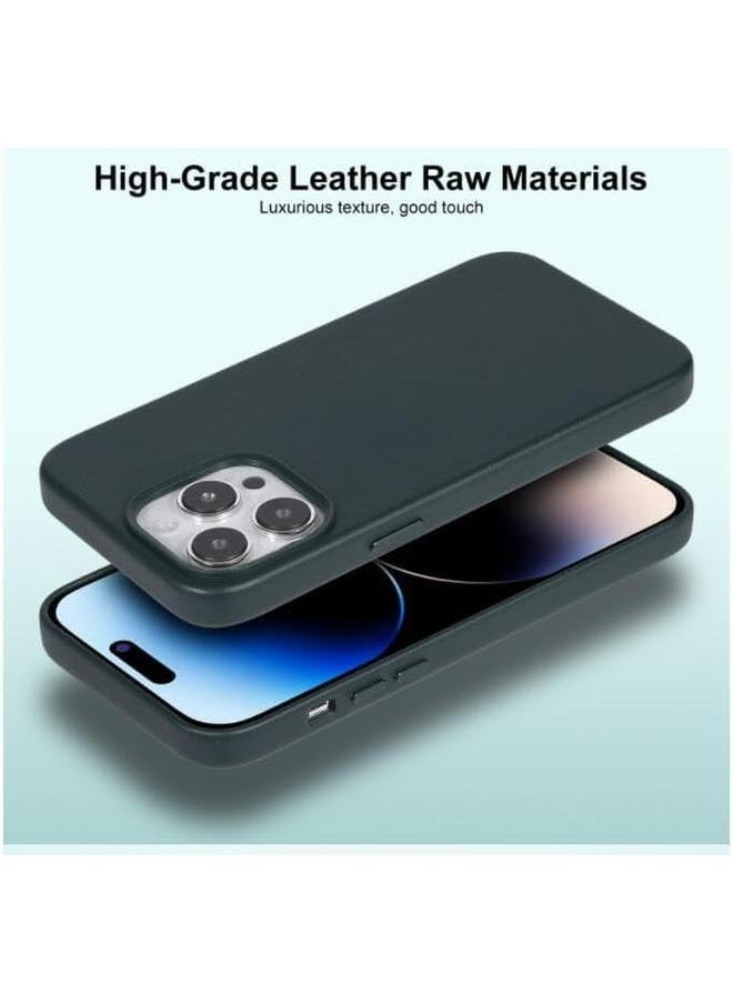 erorex Lanyix Iphone 14 Pro Leather Case With Mag Safe Protective Cover Hard Pc Leather Magnetic Shockproof Cases Military Grade Anti Drop For Iphone 14 Pro Phone Case Brown  - Image 3