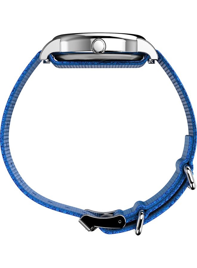 Timex Women's Weekender Seasonal 38mm Watch - Blue Strap White Dial Silver-Tone Case, Blue, Modern - Image 2