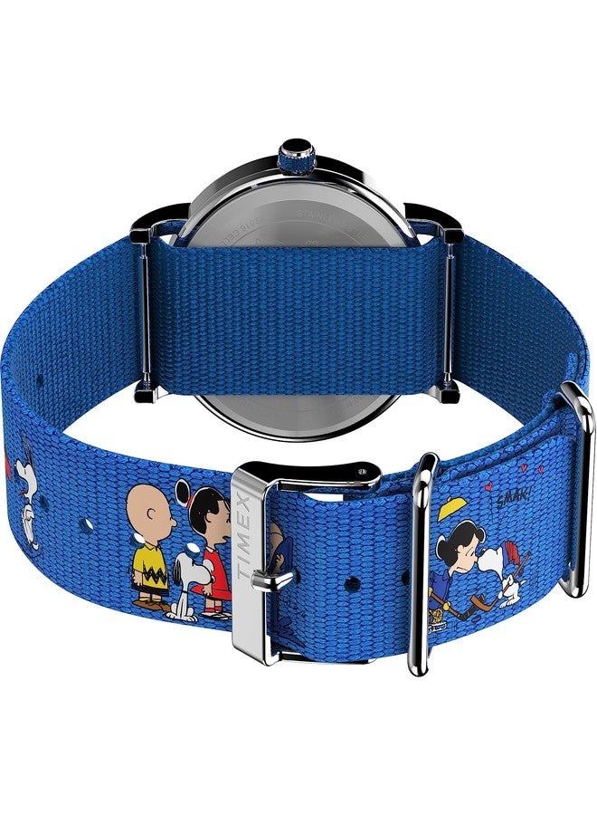 Timex Women's Weekender Seasonal 38mm Watch - Blue Strap White Dial Silver-Tone Case, Blue, Modern - Image 4