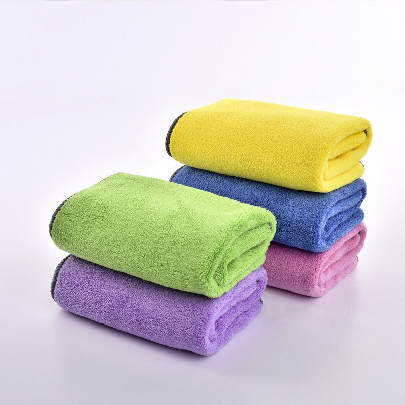 Coral fleece dishcloth double-sided thick housekeeping cleaning dishcloth floor towel with hook absorbent towel wholesale - Image 5