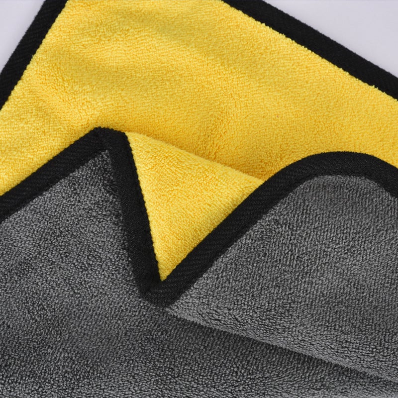 Coral fleece dishcloth double-sided thick housekeeping cleaning dishcloth floor towel with hook absorbent towel wholesale - Image 4