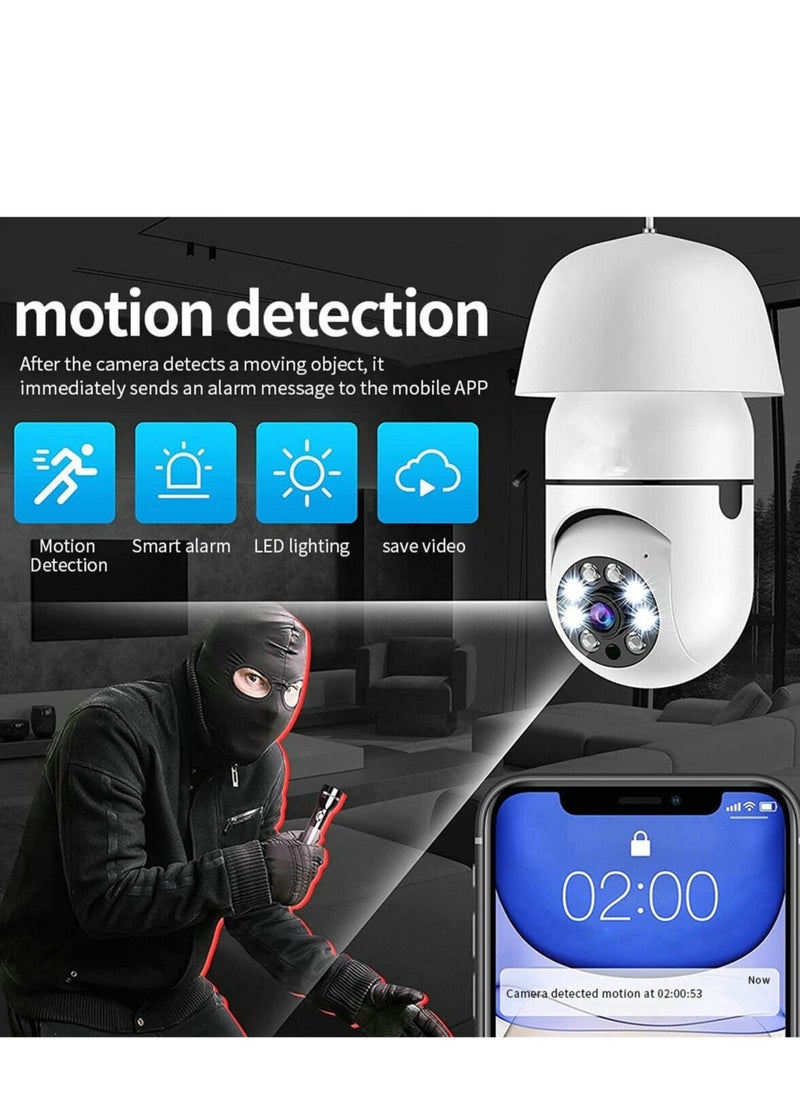 ELTRAZONE 360° WiFI camera Light Bulb Home Security Cam Wireless Night Vision CCTV Monitor  - Image 4