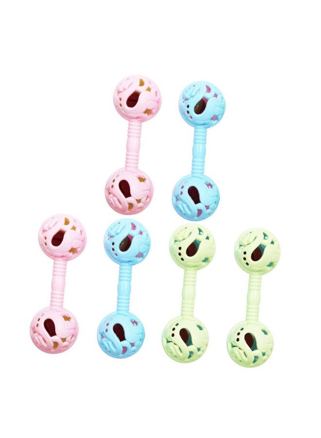 Toyvian 6pcs Rattle The Bell Newborn Rattle Teething Bell Rattle Toy Infant Rattle Plaything Dumbbell Rattle Plaything Puzzle Baby Plastic Crank - Image 1