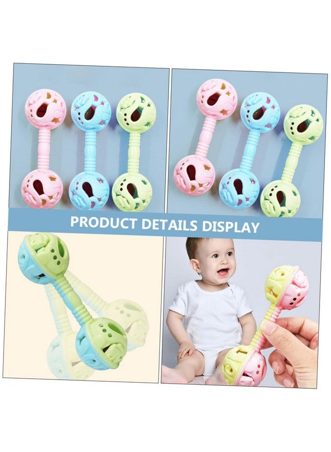 Toyvian 6pcs Rattle The Bell Newborn Rattle Teething Bell Rattle Toy Infant Rattle Plaything Dumbbell Rattle Plaything Puzzle Baby Plastic Crank - Image 4