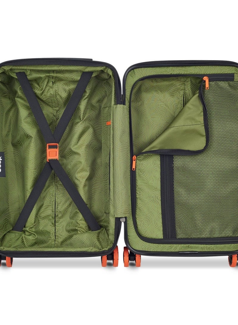 Jeep Jh002B 55 cm Hardcase 4 Double Wheel  Expandable Cabin Lugggae  Trolley Green - Image 2