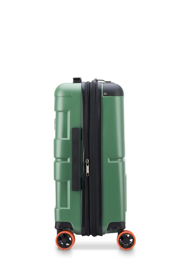 Jeep  Jh002B 55 cm Hardcase 4 Double Wheel  Expandable Cabin Lugggae  Trolley Green  | Best Price UAE