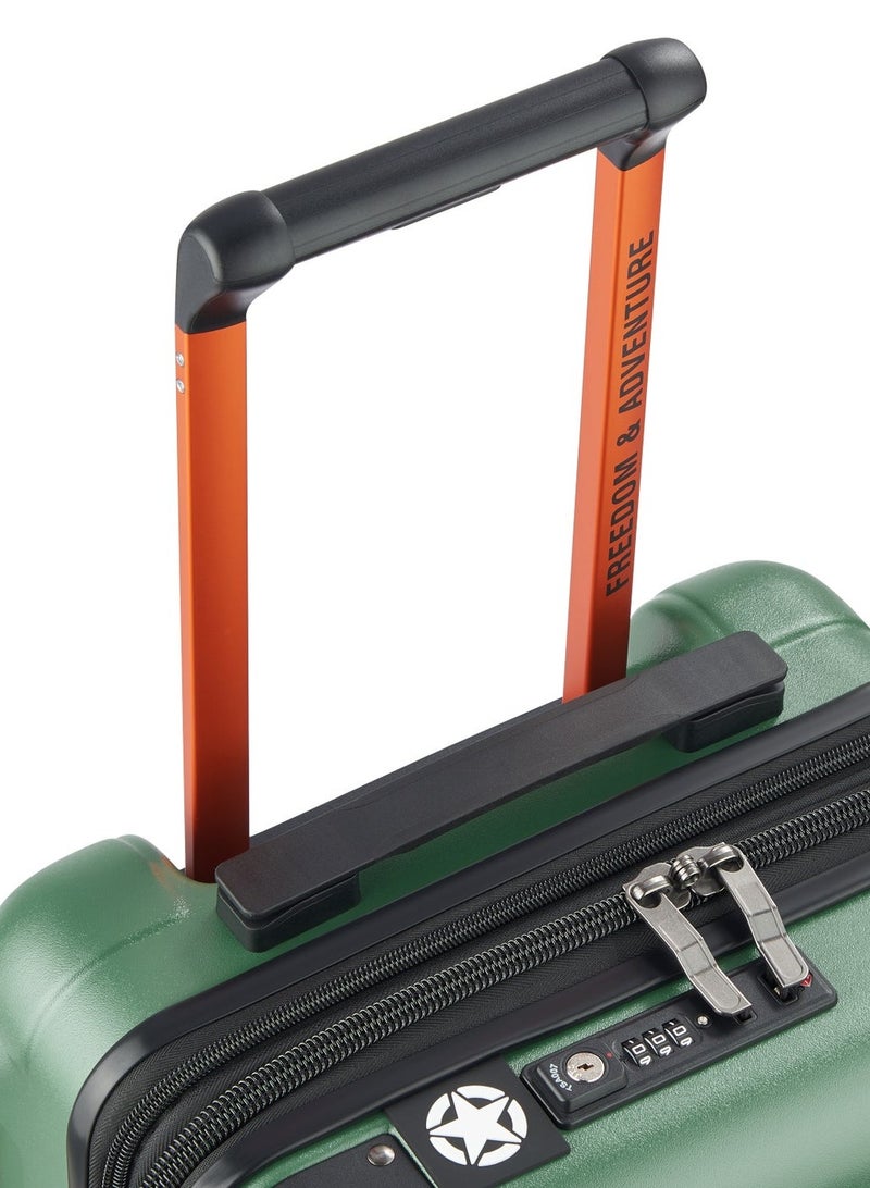 Jeep Jh002B 55 cm Hardcase 4 Double Wheel  Expandable Cabin Lugggae  Trolley Green - Image 5