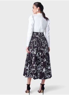 Threadz by Ajooni Ruched Waist Printed Dress  - Image 2
