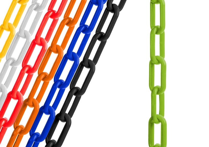 US Weight (Made in USA) 2" x 25' Black Plastic Safety Chain ft. SunShield UV Resistant Technology - Image 2