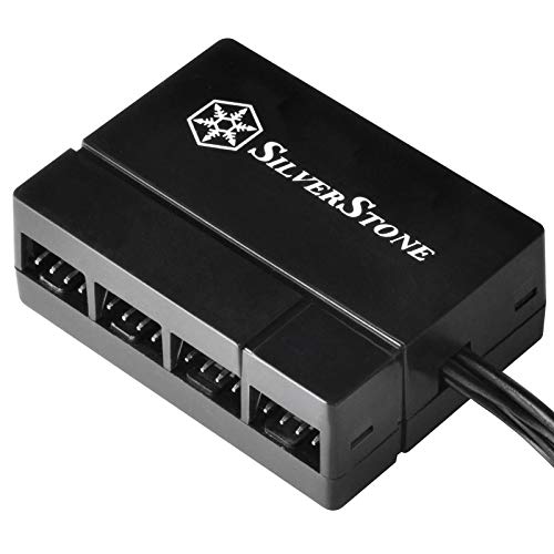 SilverStone Technology Silverstone 8-Port PWM Fan Hub/Splitter for 4-Pin & 3-Pin Fans* in Black SST-CPF04-USA (Newest Version) - Image 1