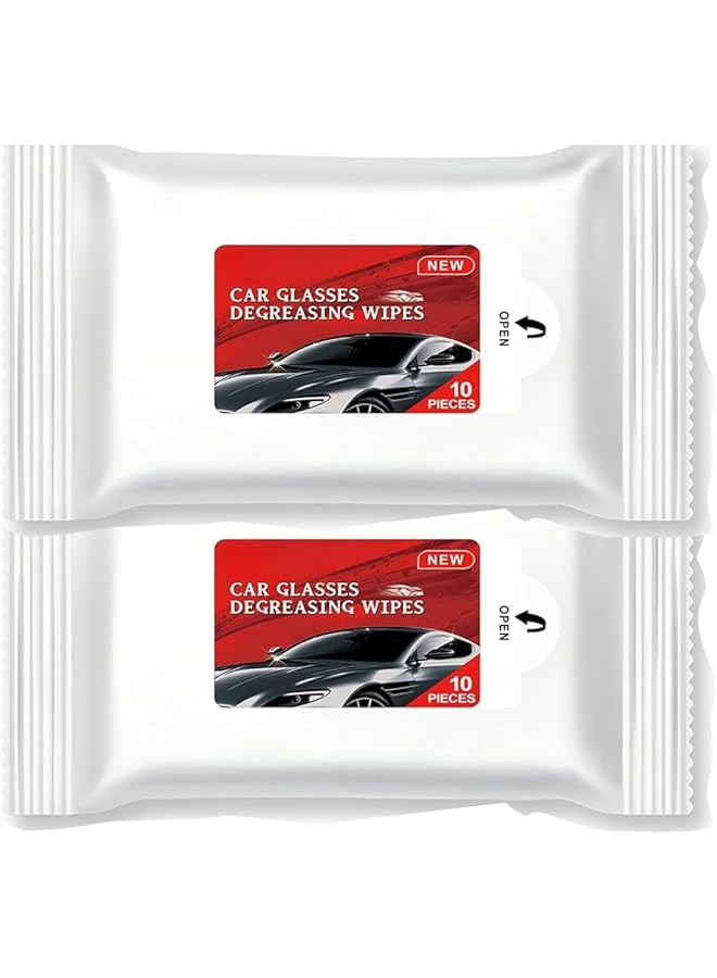 KASTWAVE Automotive Oil Film Cleaning Wipes, Windshield Cleaner & Oil Film Remover For Car Windows, Headlights, Mirrors - Safe For All Glass Surfaces, Trucks, Boats, Rvs (2 Packs - 20 Tablets) - Image 1
