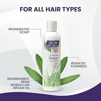 AtOne Shampoo Plant Extracts Moroccan Argan Oil for Dry Itchy Scalp 473ml - Image 2