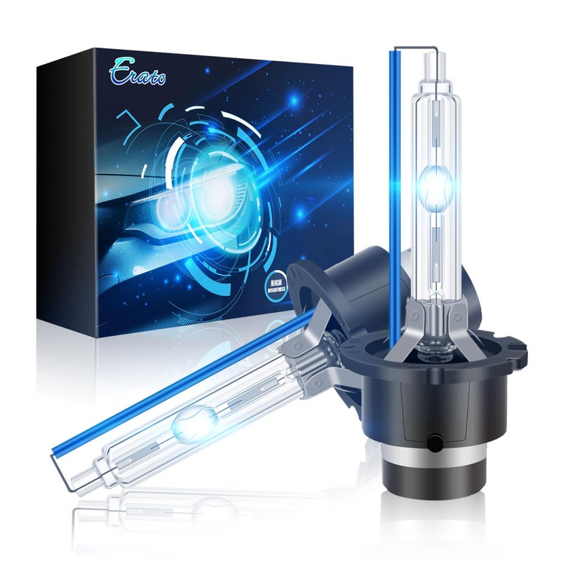 Erato D4S Headlight Bulbs 8000K 35W Ice Blue Xenon Bulbs 12V Car Replacement Bulbs  Pack of 2