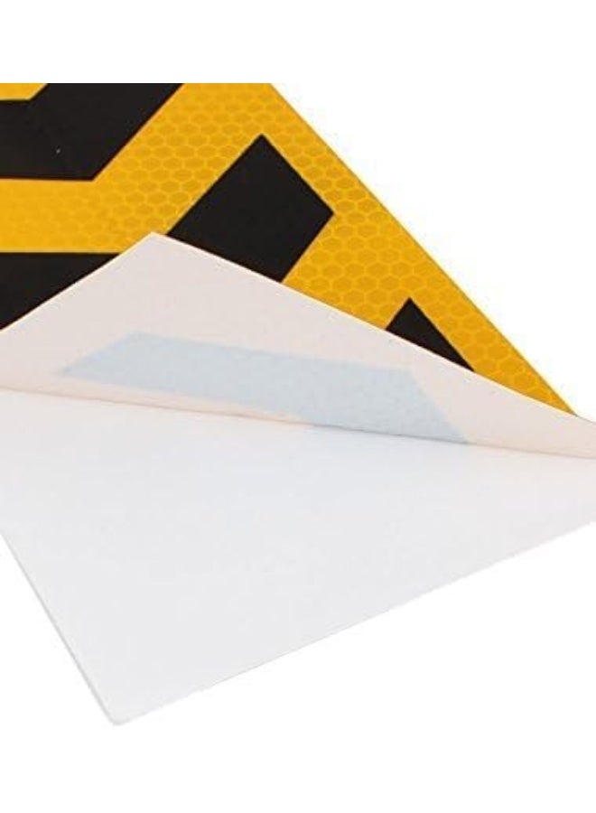 Biella 85Cm Visibility Waterproof Orange Black Arrow Printed Self-Adhesive Fluorescence Reflective Warning Stickers For Vehicle 4 Inch Orange Colour - Image 4