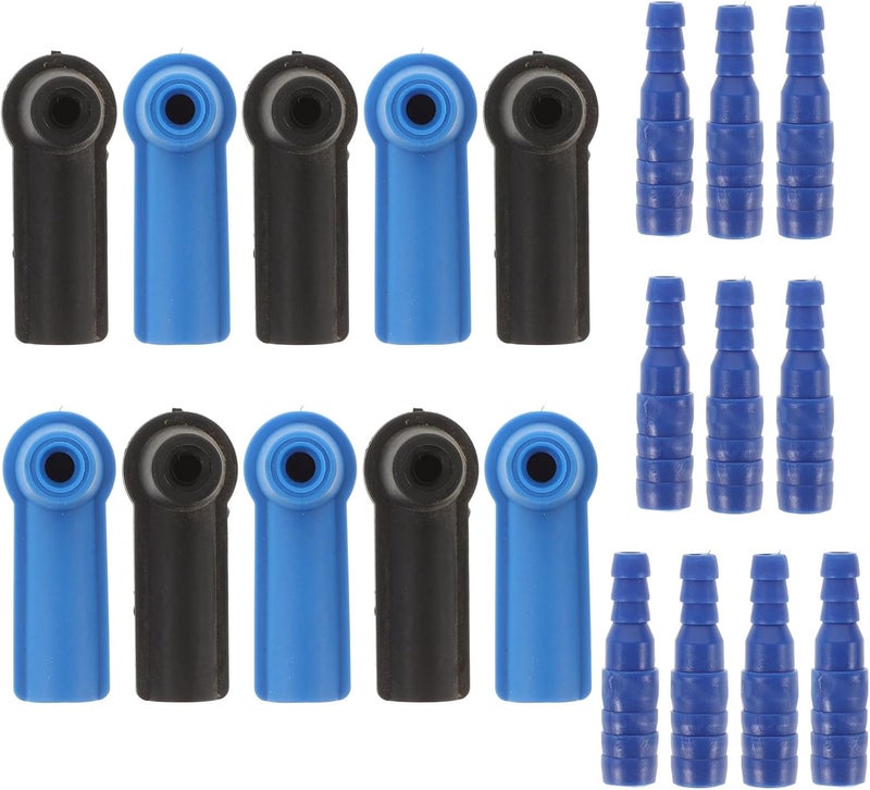 10pcs Brake Fluid Bleeder Adapter Kit Leak-proof Hose Connector for Car and Motorcycle Brake System Bleeding Blue and Black for Automotive Maintenance - Image 1