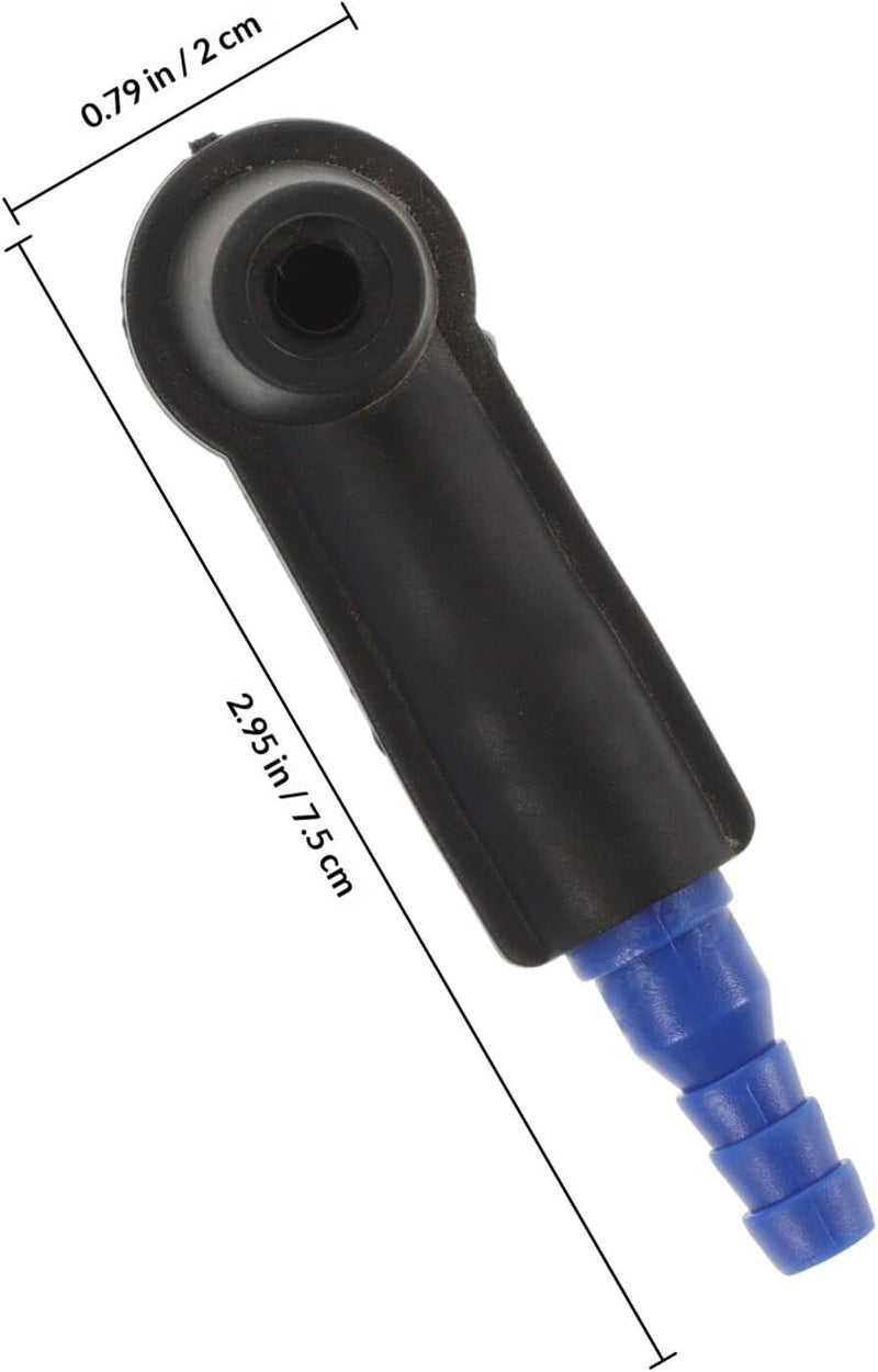10pcs Brake Fluid Bleeder Adapter Kit Leak-proof Hose Connector for Car and Motorcycle Brake System Bleeding Blue and Black for Automotive Maintenance - Image 2